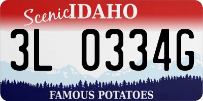 ID license plate 3L0334G