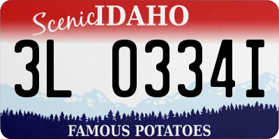 ID license plate 3L0334I