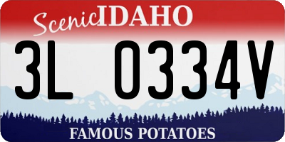 ID license plate 3L0334V