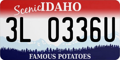 ID license plate 3L0336U