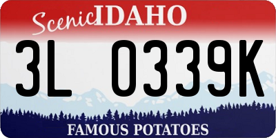 ID license plate 3L0339K