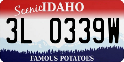 ID license plate 3L0339W