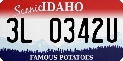 ID license plate 3L0342U
