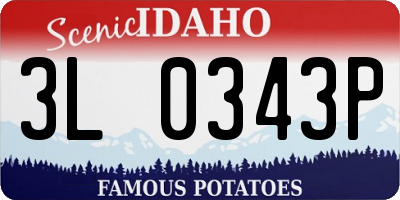 ID license plate 3L0343P