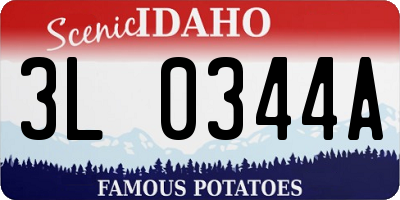 ID license plate 3L0344A