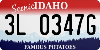 ID license plate 3L0347G