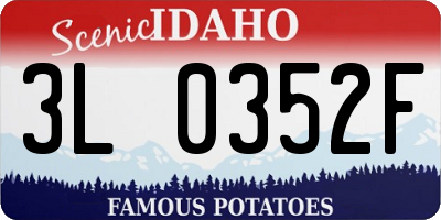 ID license plate 3L0352F
