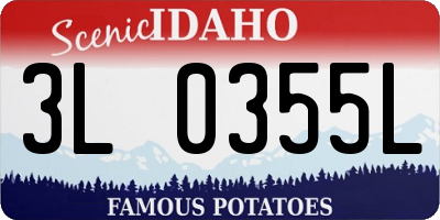 ID license plate 3L0355L