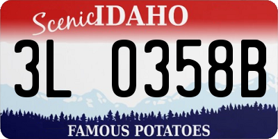 ID license plate 3L0358B