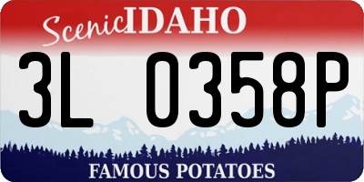 ID license plate 3L0358P