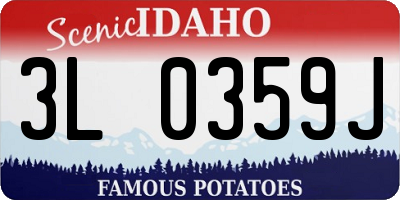 ID license plate 3L0359J