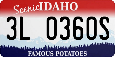 ID license plate 3L0360S