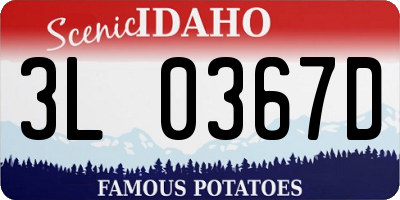 ID license plate 3L0367D