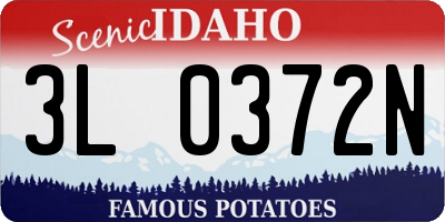 ID license plate 3L0372N