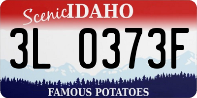 ID license plate 3L0373F