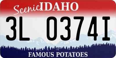 ID license plate 3L0374I