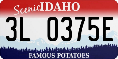 ID license plate 3L0375E