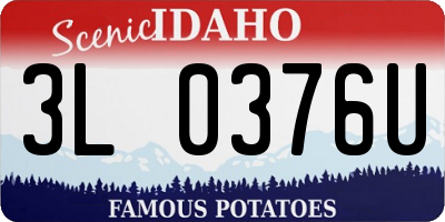 ID license plate 3L0376U