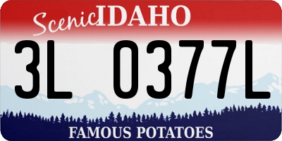 ID license plate 3L0377L