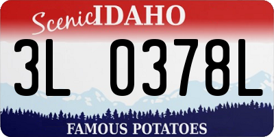 ID license plate 3L0378L