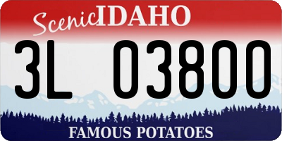 ID license plate 3L0380O