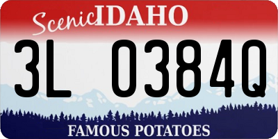 ID license plate 3L0384Q