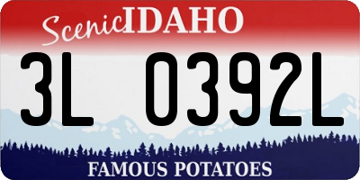 ID license plate 3L0392L