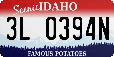 ID license plate 3L0394N