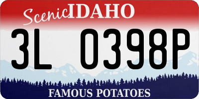 ID license plate 3L0398P