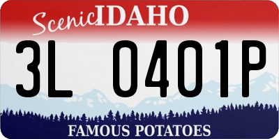 ID license plate 3L0401P