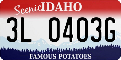 ID license plate 3L0403G