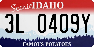 ID license plate 3L0409Y