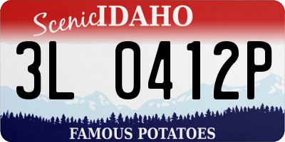 ID license plate 3L0412P