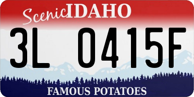 ID license plate 3L0415F