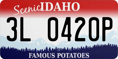 ID license plate 3L0420P