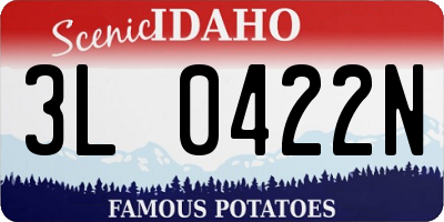 ID license plate 3L0422N