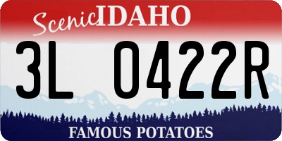 ID license plate 3L0422R