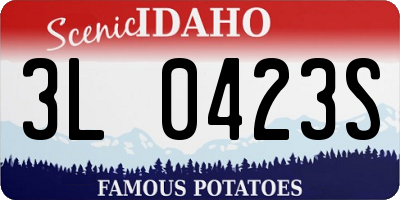 ID license plate 3L0423S