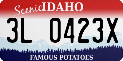 ID license plate 3L0423X
