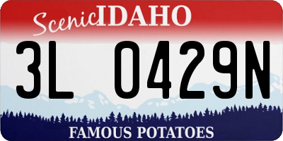 ID license plate 3L0429N