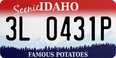 ID license plate 3L0431P