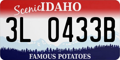 ID license plate 3L0433B