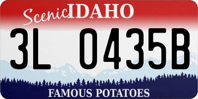 ID license plate 3L0435B