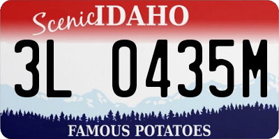 ID license plate 3L0435M