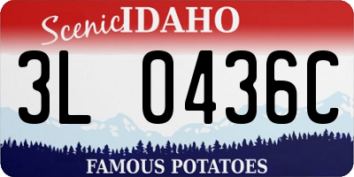 ID license plate 3L0436C