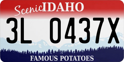 ID license plate 3L0437X