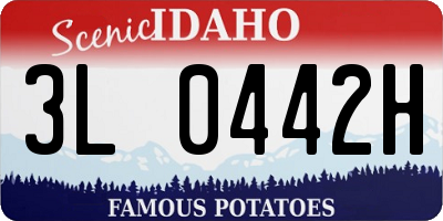 ID license plate 3L0442H