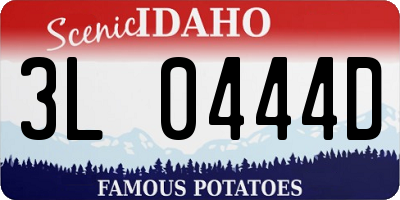 ID license plate 3L0444D