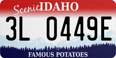 ID license plate 3L0449E