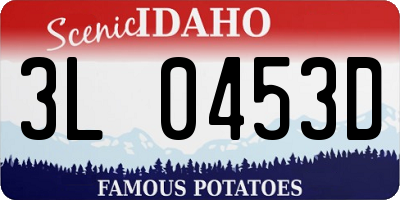 ID license plate 3L0453D
